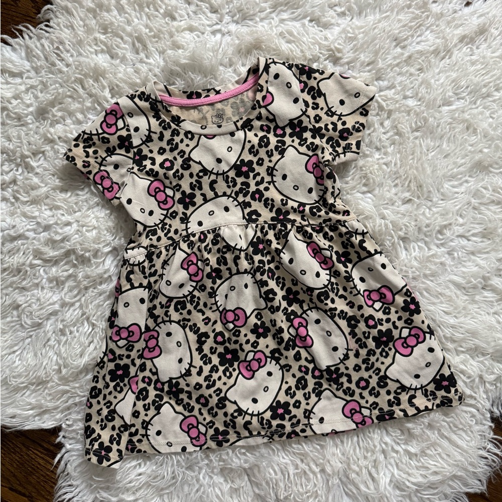 Cute Hello Kitty Dress with Leopard Print